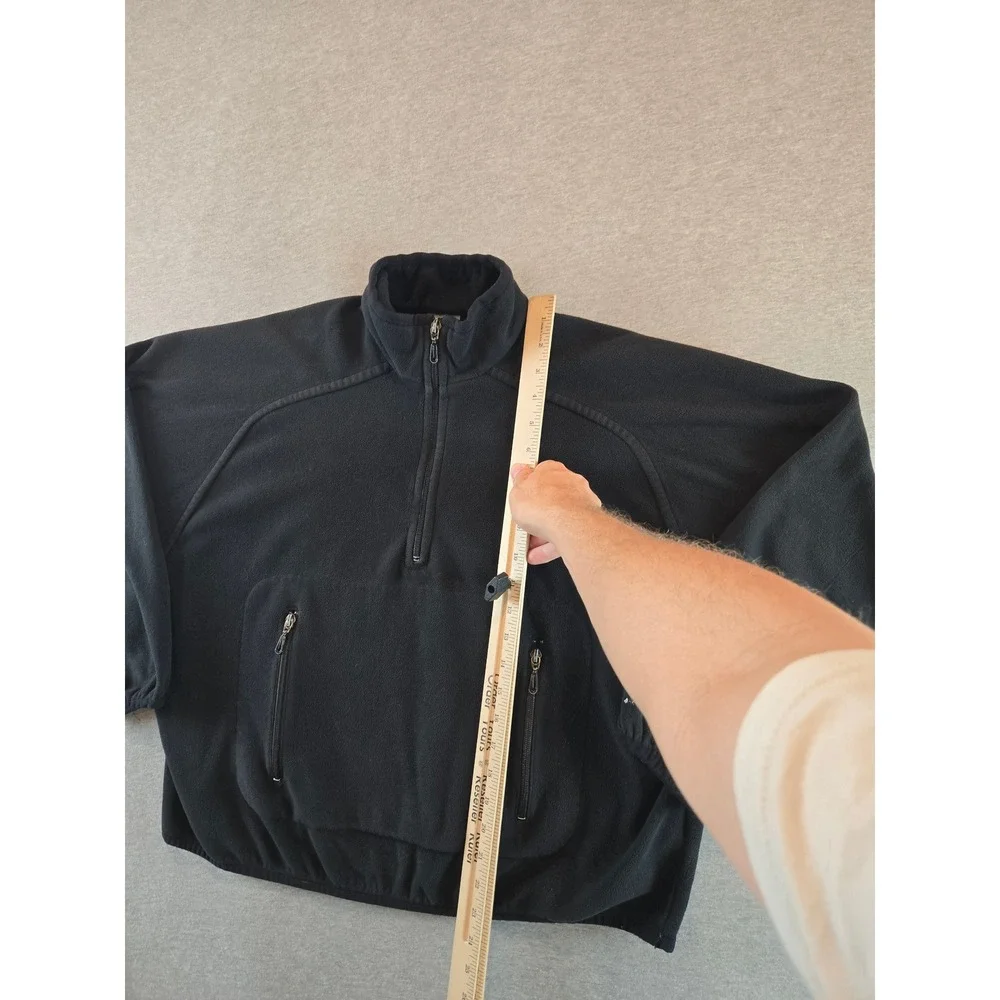 Nike Fleece Sweatshirt Mens Medium Black Vintage Quarter Zip 90s Big Swoosh
